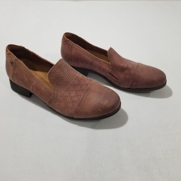 Rockport Cobb Hill Shoes Womens 7 Crosbie Slip On Loafer CI6210 Burgundy Leather - Picture 11 of 11